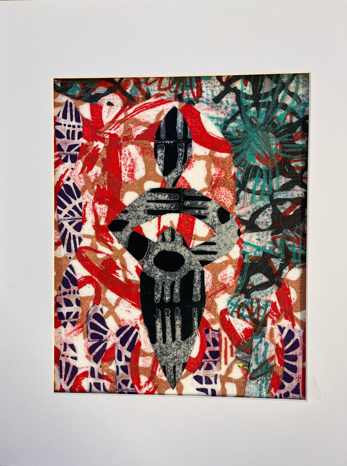 Fabric Collage Art-"A home inside"